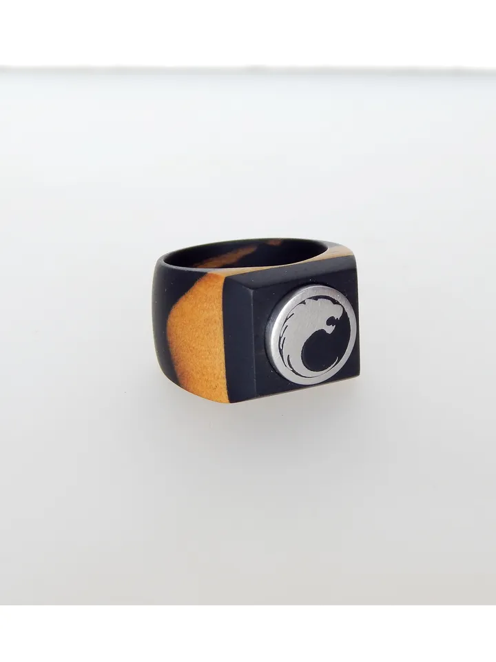 Wooden signet ring. "Leviathan"