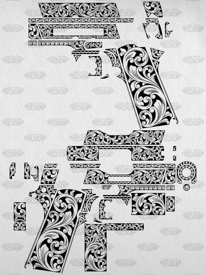 VECTOR DESIGN Colt 1911 Defender Scrollwork