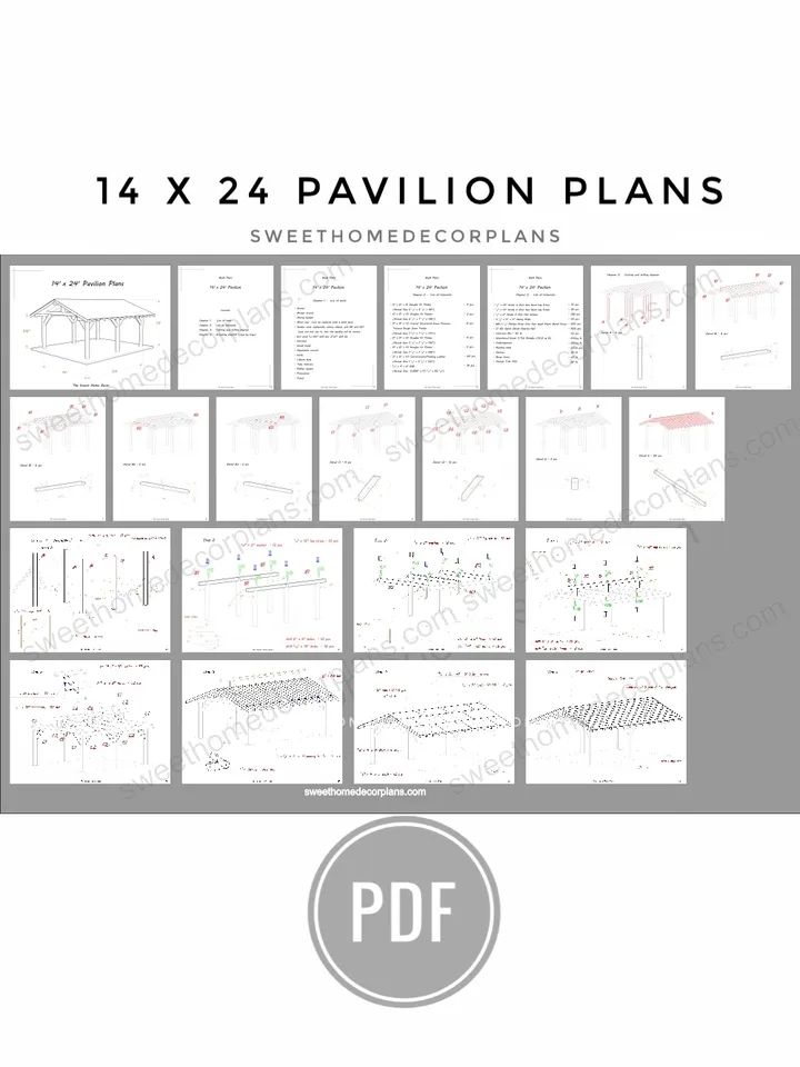 Diy 14 x 24 gable pavilion plans pdf. Carport pdf plans. Wooden outdoor pavilion gazebo plans pdf. Diy backyard pergola plans for outdoor