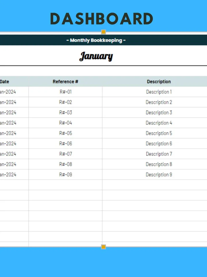 Monthly Bookkeeping Template, Editable Google Sheets, Easy to Use, Digital Download for Small Business Owners, Freelancers, Entrepreneurs