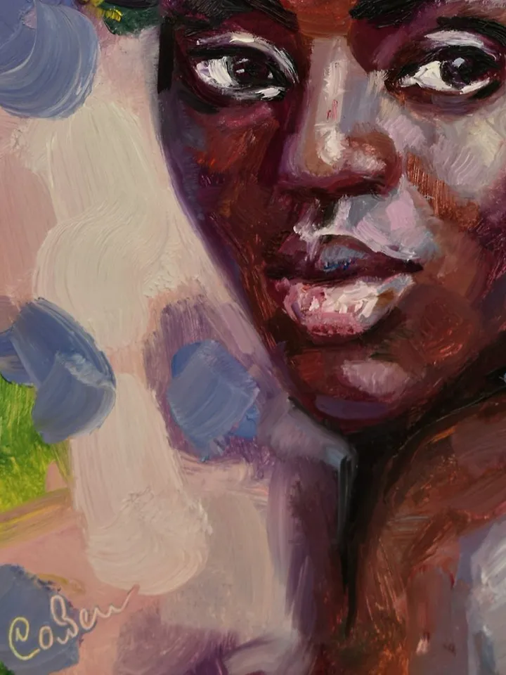 African American Woman 油畫原作 Original Painting Portrait Woman Oil Artwork