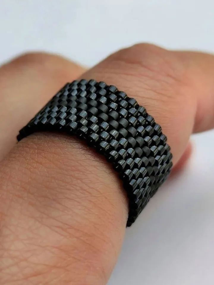 PDF tutorial - Beaded peyote ring