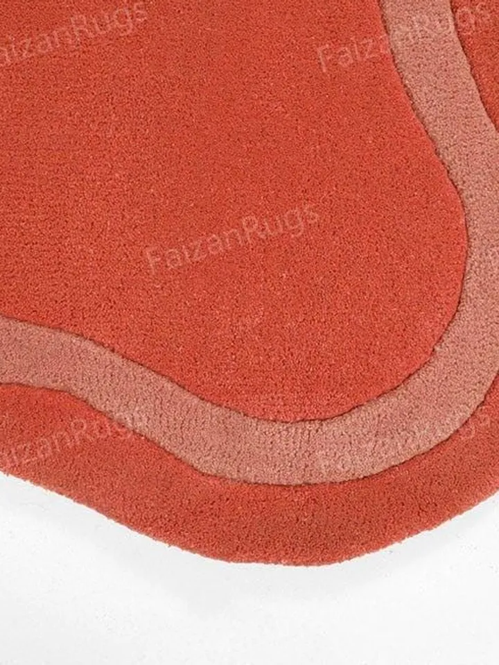 Buy 8x10 Irregular Red Shaped Rug | Hand-Tufted 100% Wool Handmade Area Rug | Carpet for Home, Bedroom, Living Room, Kids Room, Custom Rug
