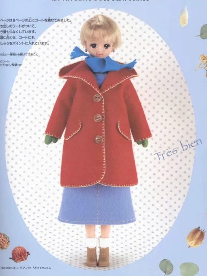 Clothes for Fashionable Dolls Japanese Magazine Sewing Pattern Wardrobe Clothes for Dolls Digital Download PDF