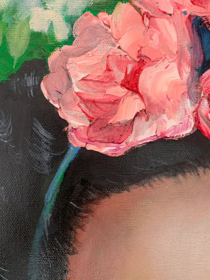 Frida Kahlo Portrait Oil Painting on Canvas 16x24 inches