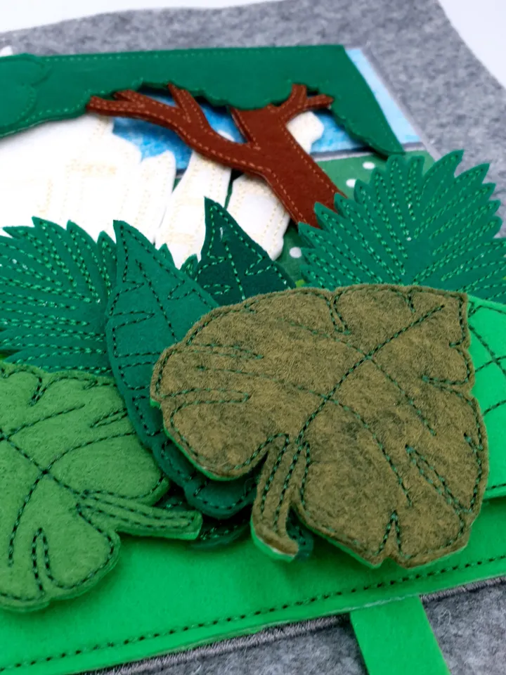 India Quiet Book Page & Finger Puppets ITH Embroidery Design, Jungle Animals Felt Play Set, Taj Mahal, Educational Toy Download