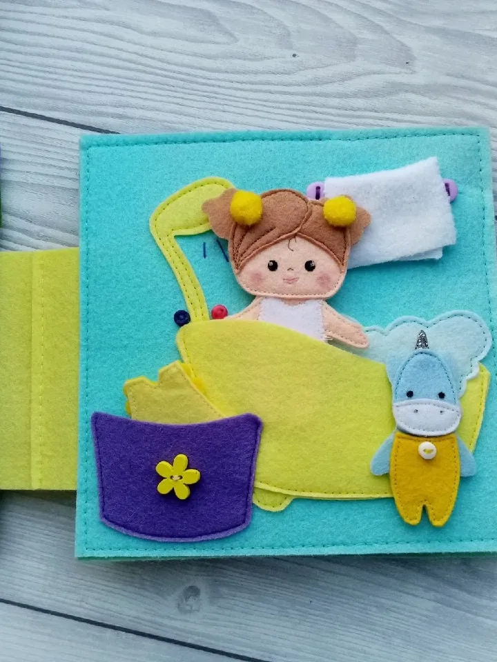 Dollhouse Quiet book pattern PDF, Felt book pattern, Felt doll Pattern, Dress up Doll , diy quiet book sewing ideas girls