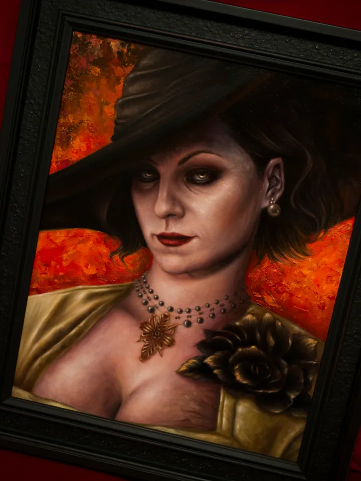 Oil painting Resident Evil Alcina Dimitrescu