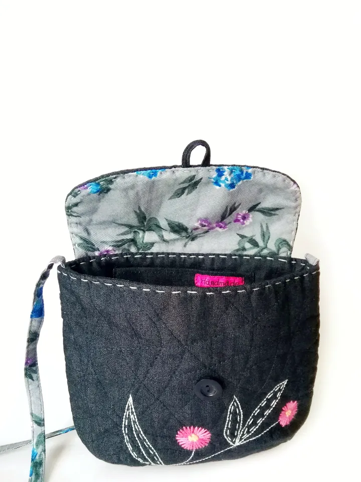 Handmade Mini Hand Embroidered Crossbody Purses for Women - Small Bags with Floral Designs - Unique Accessories for Her. FREE SHIPPING!