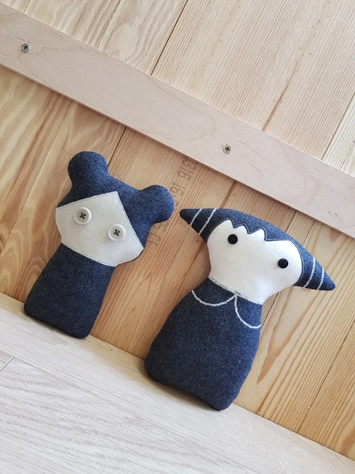 Mini doll sewing pattern PDF digital tutorial in English, rag doll sewing diy