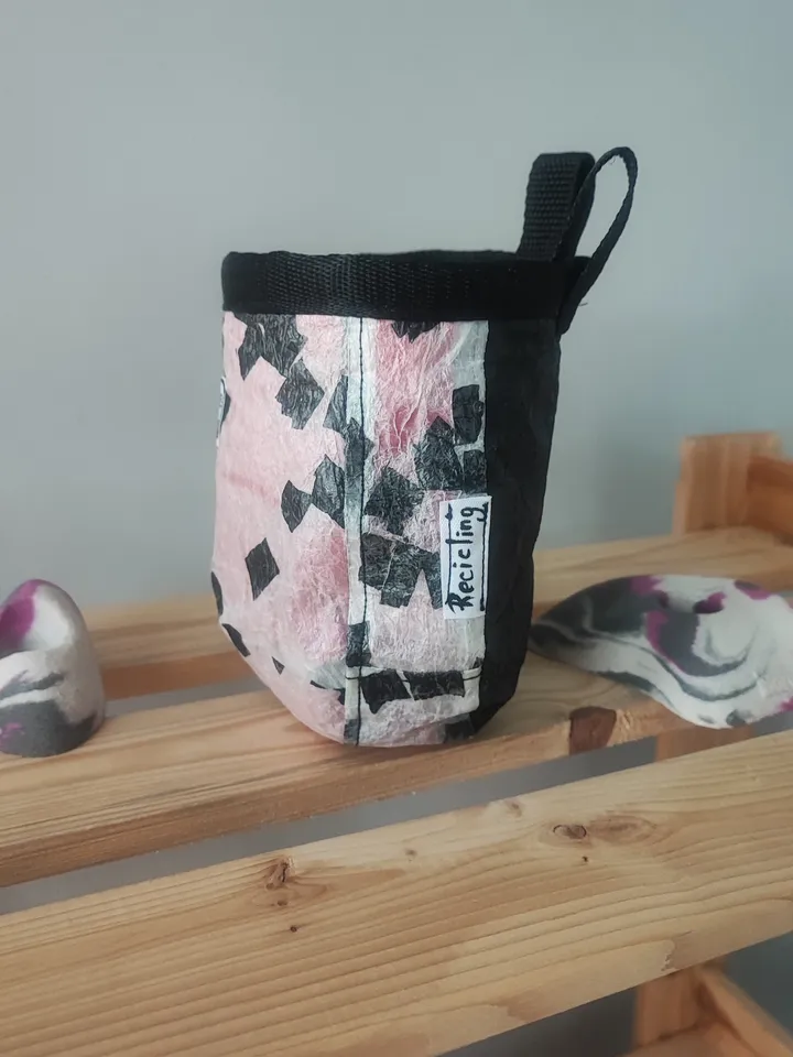 Recycled handmade Chalk bag for rock climbing