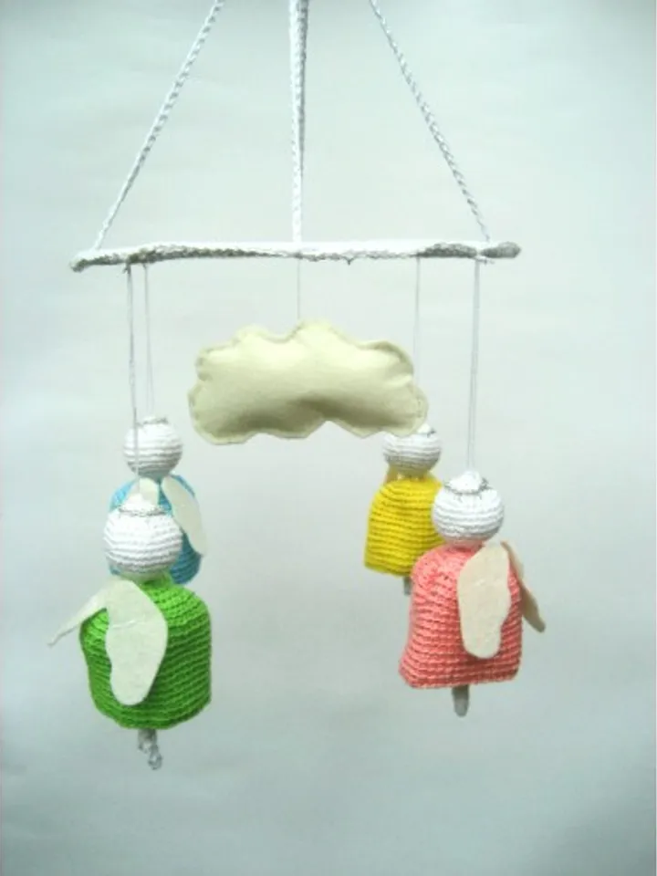 Angels mobile, Baby Angels crib mobile, Thebabemuse, forest mobile, baby shower gift