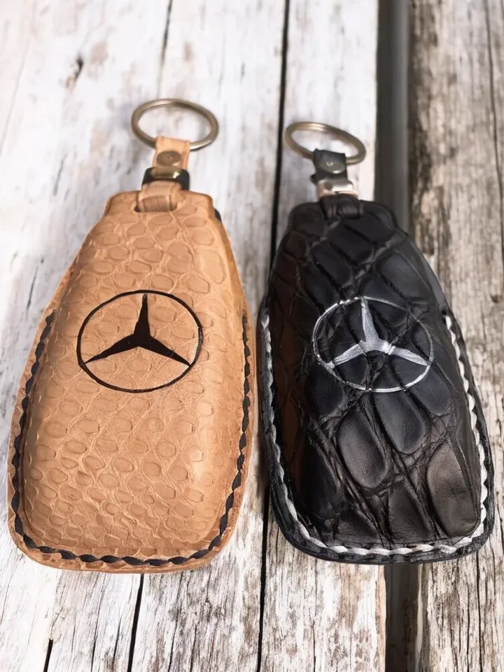Mercedes-Benz, handmade keyfob cover, snake skin, Italian leather