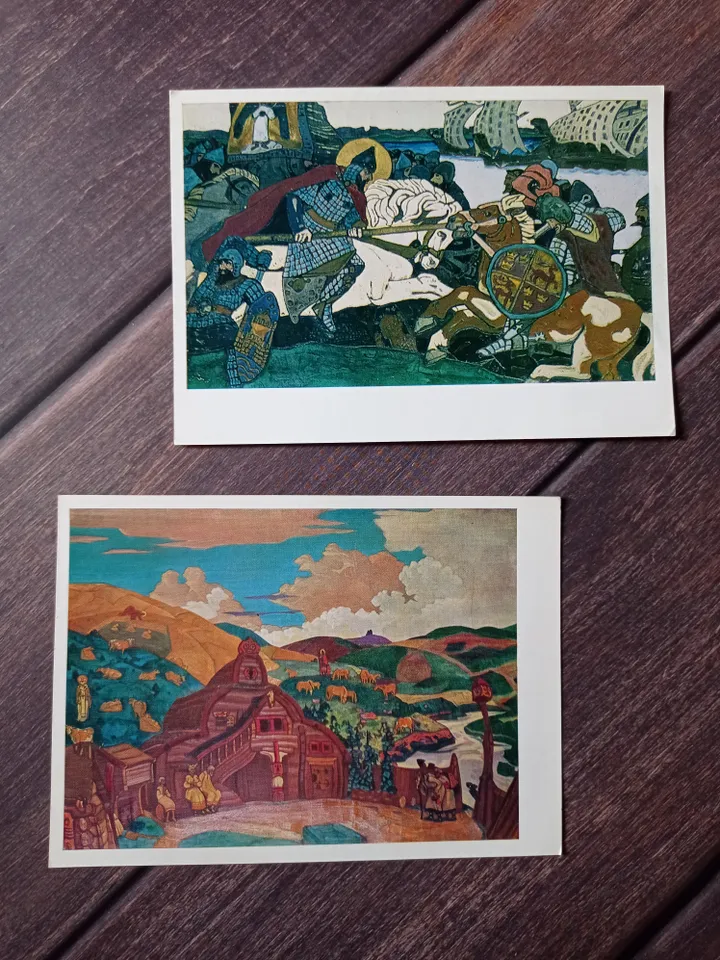 Postcards of the USSR ancient Russian book miniature