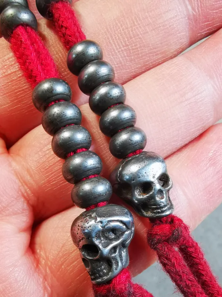 Gandhanra Handmade 7mm Cold Iron Tibetan Buddhist Prayer Bead Counters for 10-20mm Mala