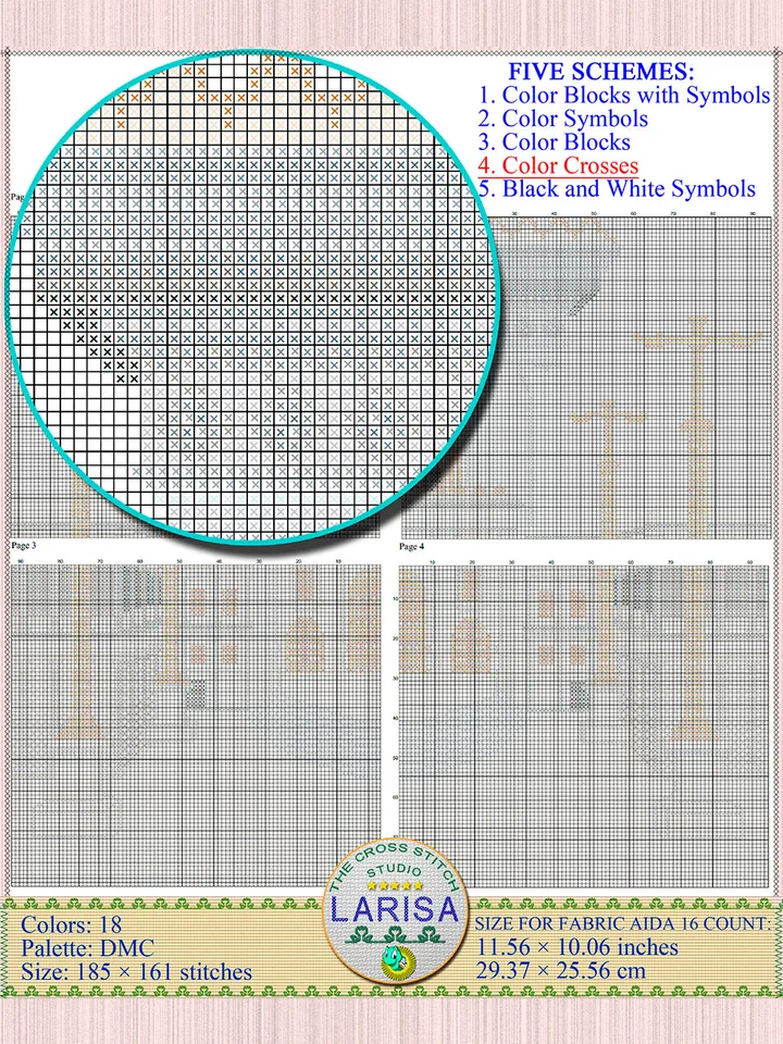 Herod’s Temple Cross Stitch Pattern | Nicanor Gate in Jerusalem