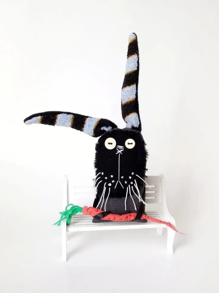 Unique Handmade Textile Art Bunnies - Charming One-of-a-Kind Creations. Handcrafted Interior Toys. Shop Our Collection of Eerie and Whimsical Dolls. FREE SHIPPING!