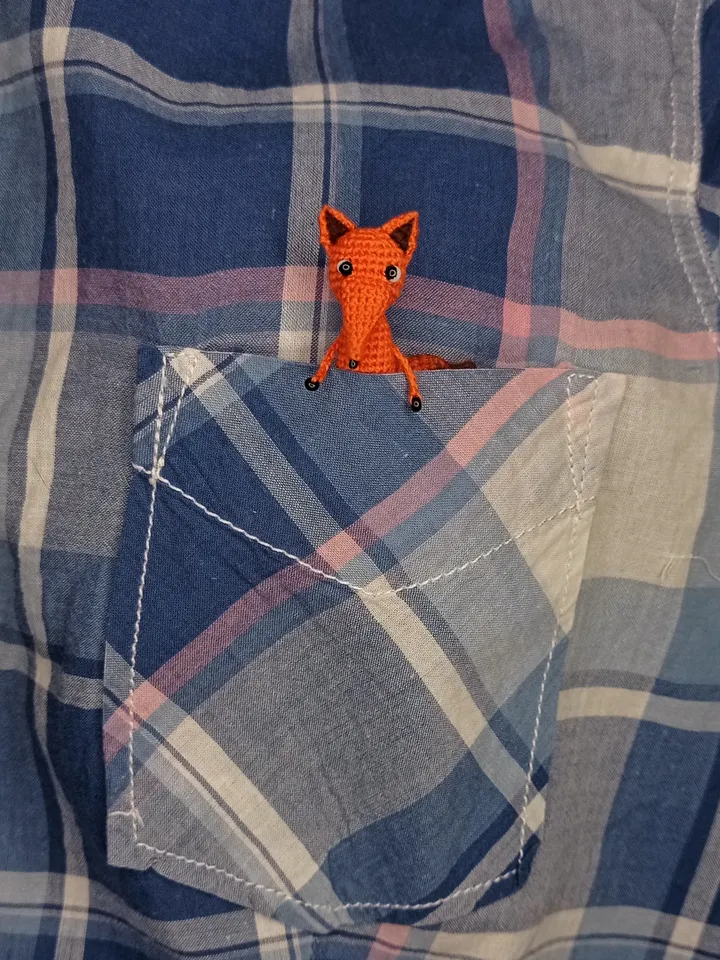 PDF crochet pattern little fox. Crochet miniature pattern. Little fox toy pattern. DIY cute toy. Pattern amigurumi