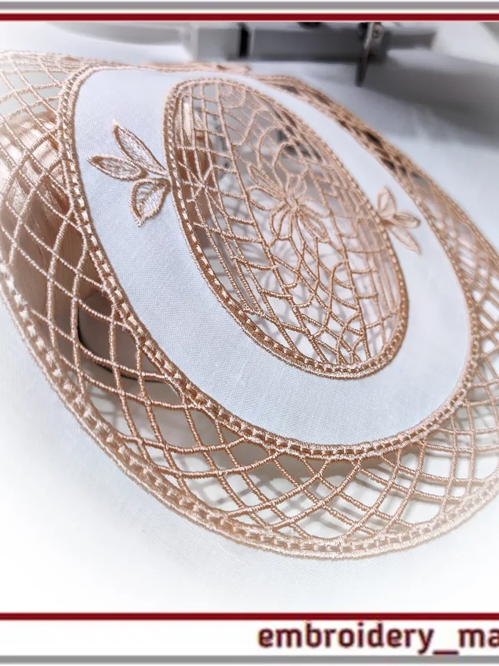 Easter Lace Egg Cutwork machine embroidery design