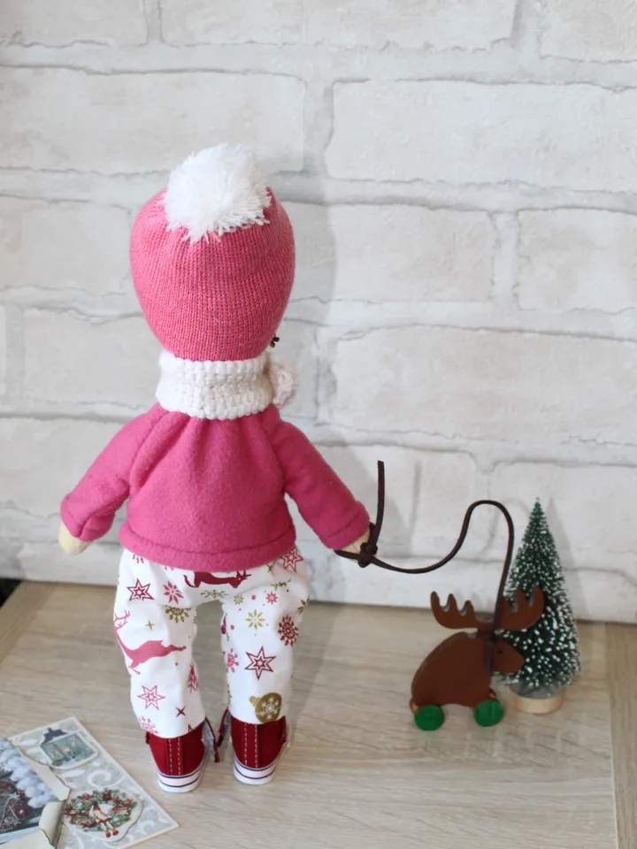 Pattern of a Winter boy - Rag doll sewing pattern and tutorial - Doll sewing pattern - Christmas gift idea