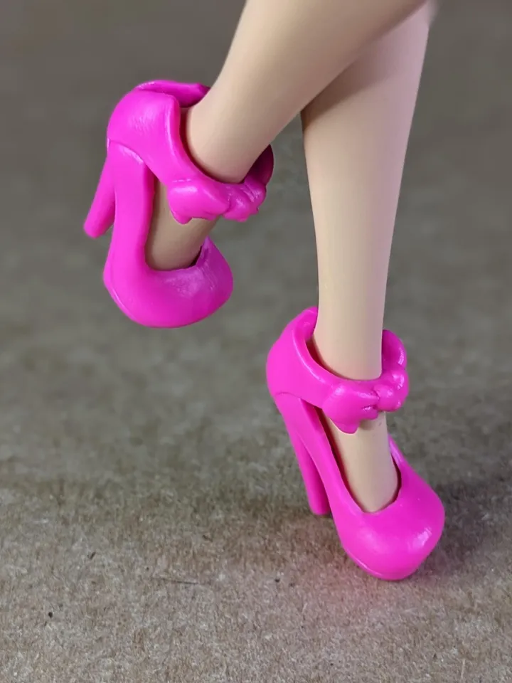 Pink high heels shoes for 10.5 inch female dolls (MH, EAH)