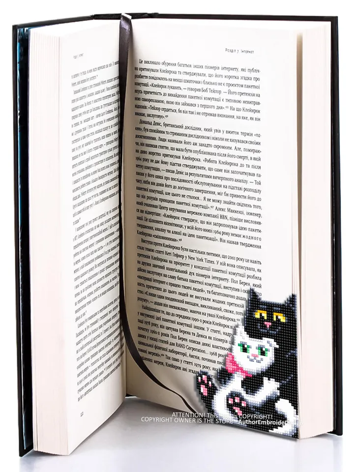 Сat couple Corner bookmark cross stitch pattern PDF download Сats in love cross stitch chart, Cat bookmark digital PDF, Valentine gift #B394