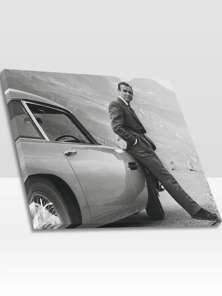 James Bond 007 car Frame Canvas Print, Wall Art Home Decor
