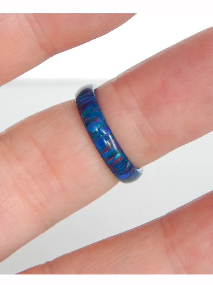 Solid opal ring. Solid opal ring. Synthetic opal ring.