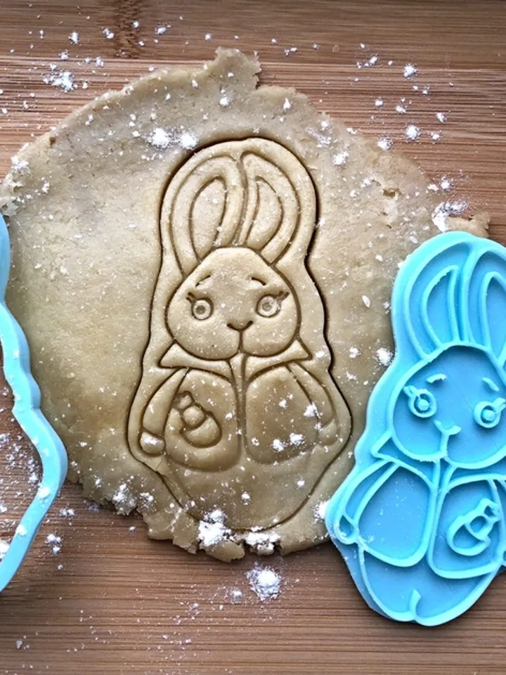 Bunny for Easter cookie cutter Custom stamp for cake topper gingerbread decor cutters sugar cookies polimer clay