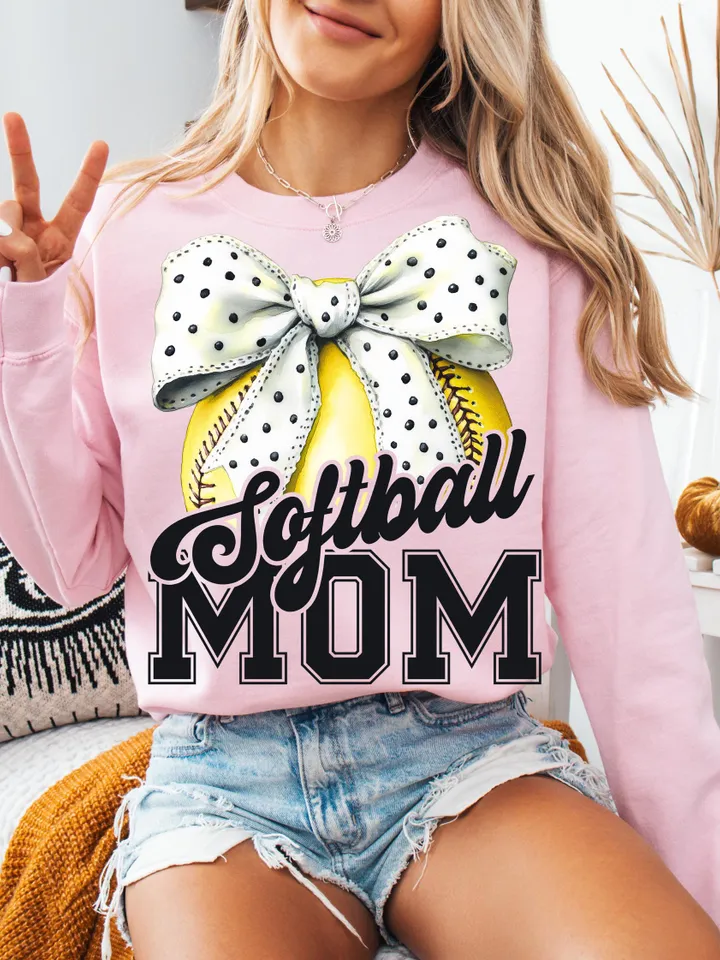 Baseball Mom Png, Polka Dot Bow Design, Sports Mama Game Day Sublimation Download, Baseball Mama Shirt Design, Proud Mom Digital Download