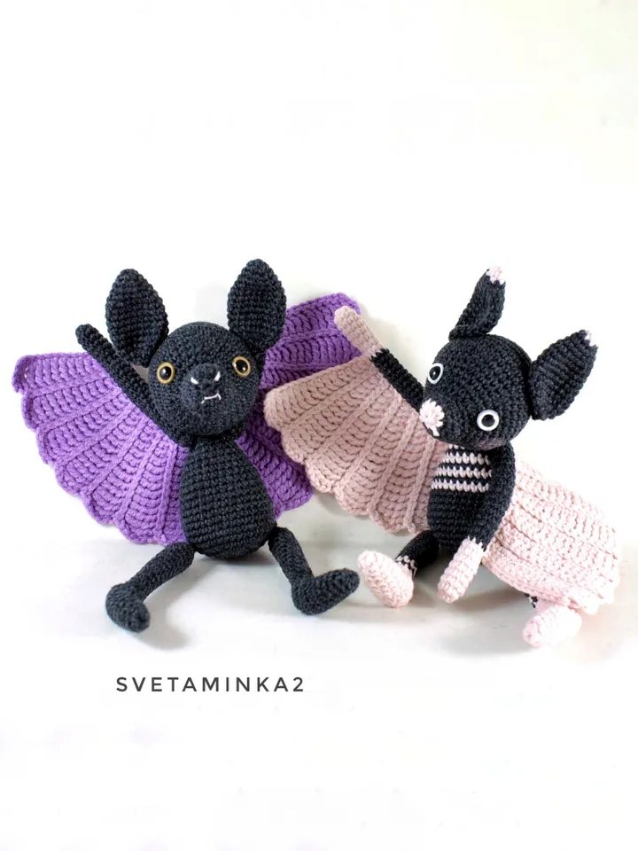 Bat Crochet Pattern Amigurumi Toy. Digital Download. PDF.