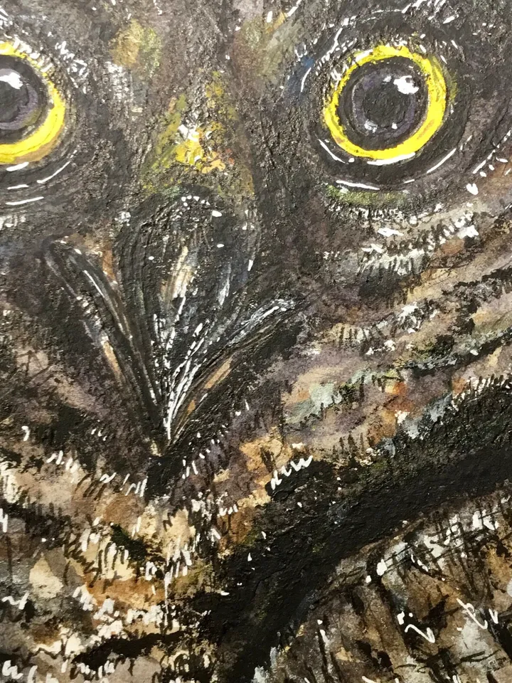 Eagle mix media painting,original watercolour ,acrylic and posca pen painting on watercolour paper,birds painting small painting wall art.