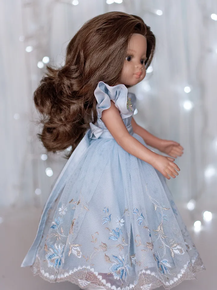 Paola Reina clothes, Silk dress, shoes, underwear, tulle skirt, Paola Reina dress, 13 inch doll clothes, Doll clothing