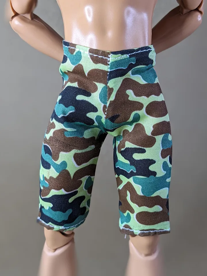 Camo shorts for for 12 inch fashion male dolls