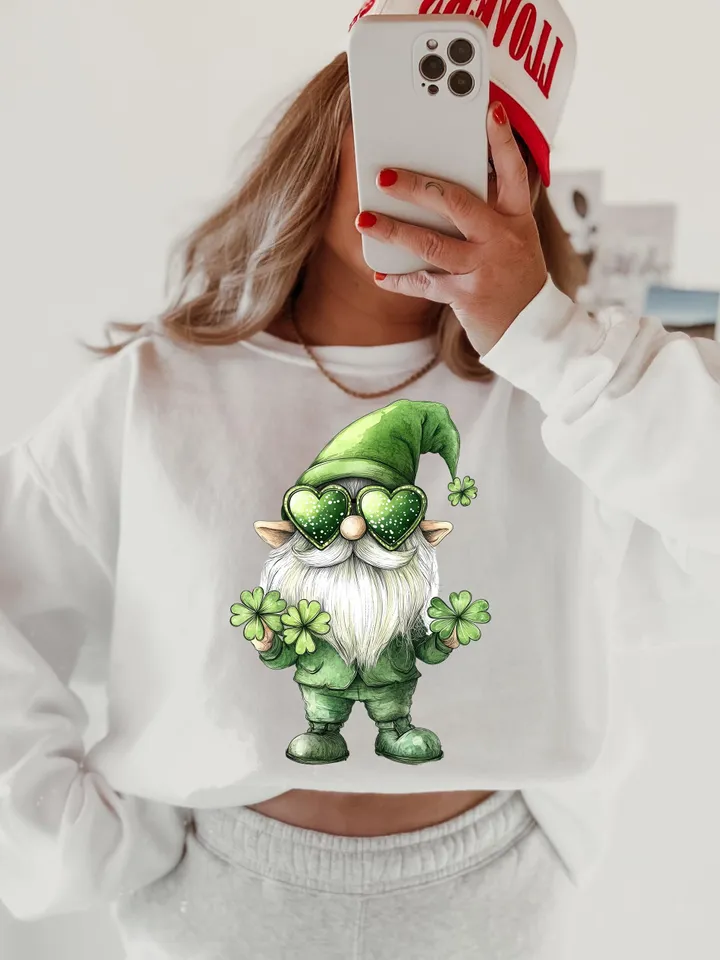 St. Patrick’s Day Gnome png, St Patricks Coquette PNG, Green Coquette PNG, 4 leaf clover png, St Patrick's Day png, Irish png, Shamrock png