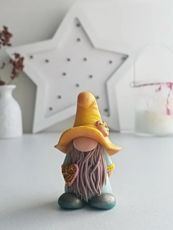 Polymer Clay Pocket Gnomes/Shelf Sitter Gnome/Handmade Christmas couple gnomes/Terrarium mini gnome/Potted Plant Decor