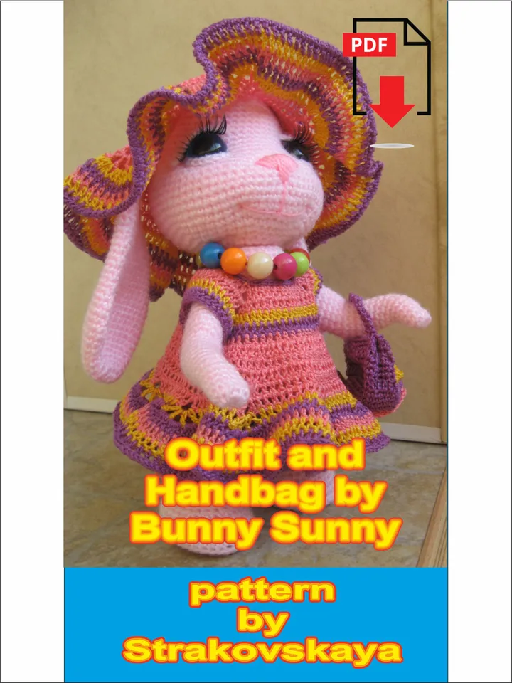 TUTORIAL: Outfit and Handbag for amigurumi (bunny, doll, bear) crochet pattern*