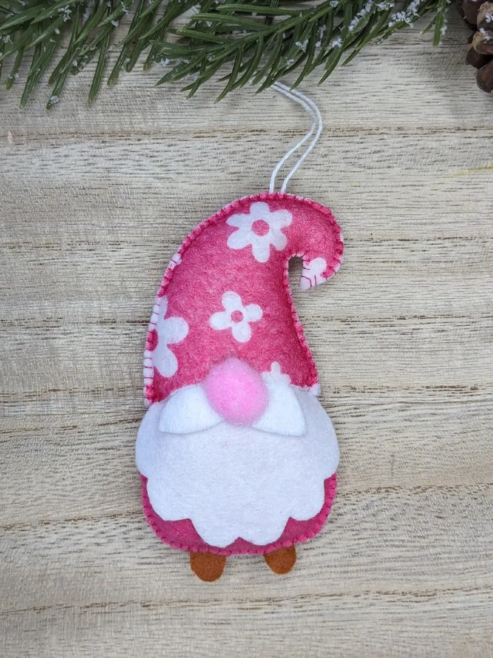 Holiday Gnomes, Felt Christmas Tree Decorations, Scandinavian Gnome, Christmas Gnomes, Swedish Gnome, Flower gnome, Set 3 toy