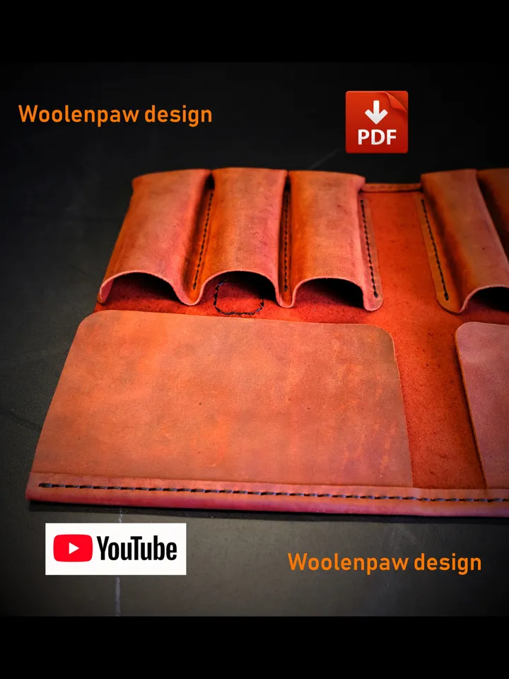 Leather pattern to make a Tool roll.OTH16
