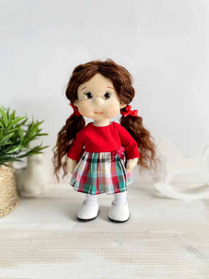 Art Doll Waldorf Doll Inspiration Handmade Textile Doll Birthday Gift for Girl