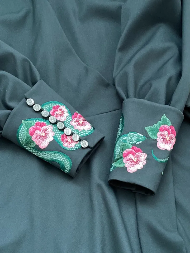 Machine embroidery design for cuffs “Forest Snakes”