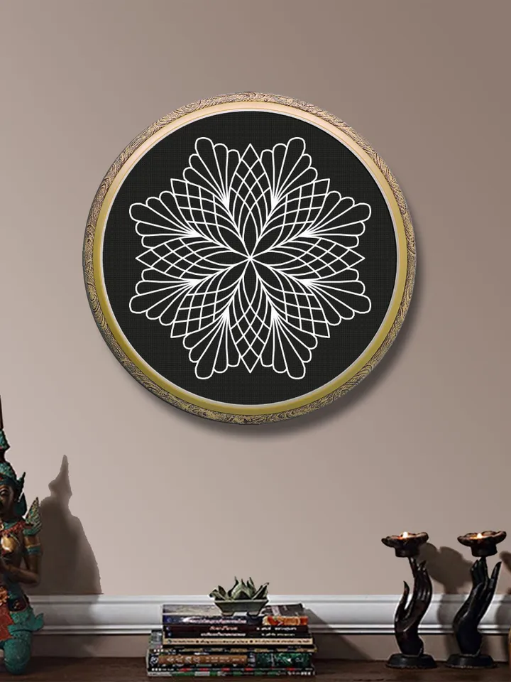 Floral mandala blackwork pattern PDF download Mandala ornament Backstitch chart, Blackwork mandala embroidery PDF, Mandala cross stitch #W37