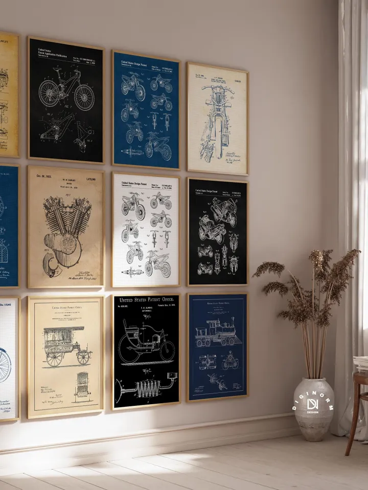 3600 Mega Vintage Patent Posters Bundle, Digital Print Set, Retro Blueprint, Gift for Engineer Men Her, Minimalist Printable Wall Art poster