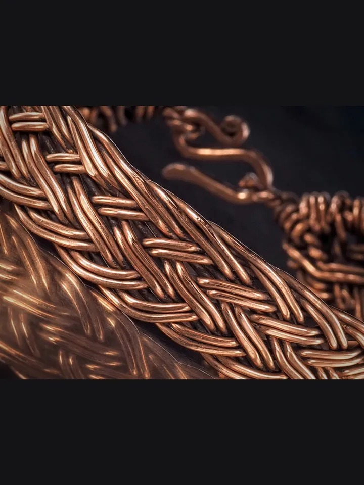 Wire wrapped copper bracelet for woman Antique style copper jewelry WireWrapArt