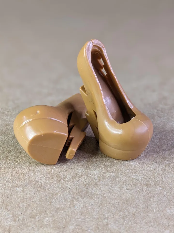 Beige heels shoes for fashion female dolls (MH, EAH)