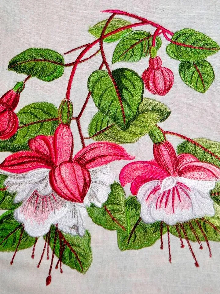 Fuchsia 10x12  Embroidery Design