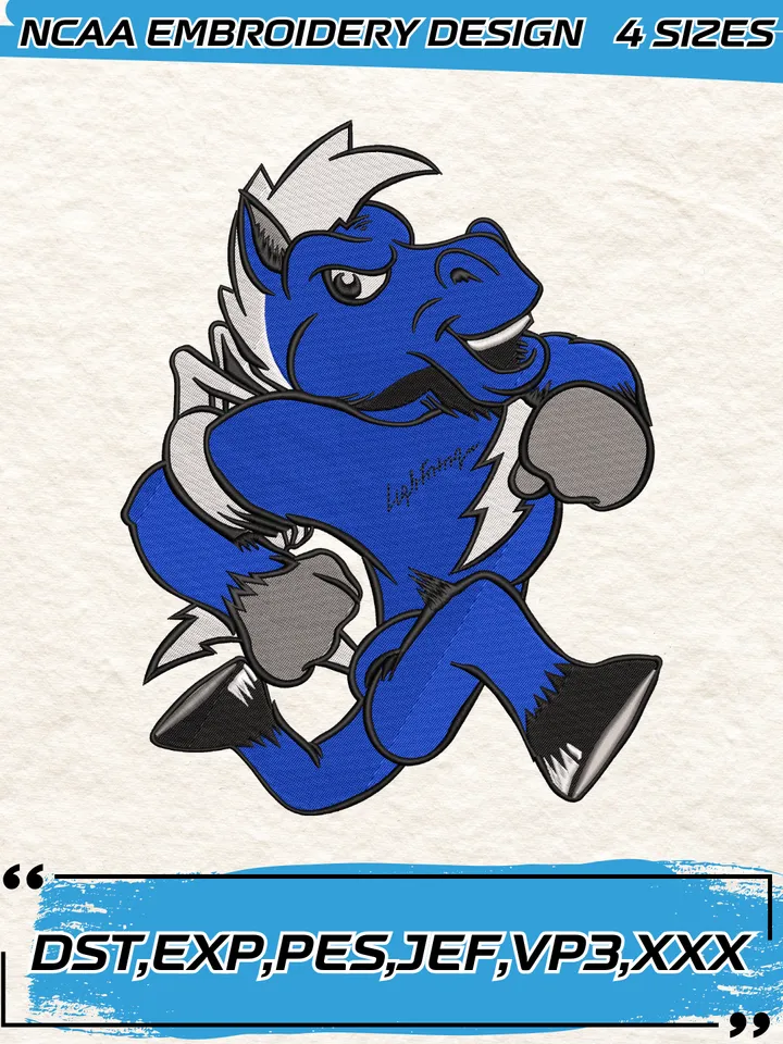 Middle Tennessee State Mascot Embroidery Designs,NCAA Logo Embroidery Design,Machine Embroidery Design File,4 Sizes, Digital Download