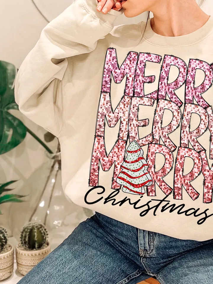 Merry merry merry christmas faux Sequin png,glitter christmas png,christmas cake faux sequin png,Faux Glitter Christmas Png Sublimation