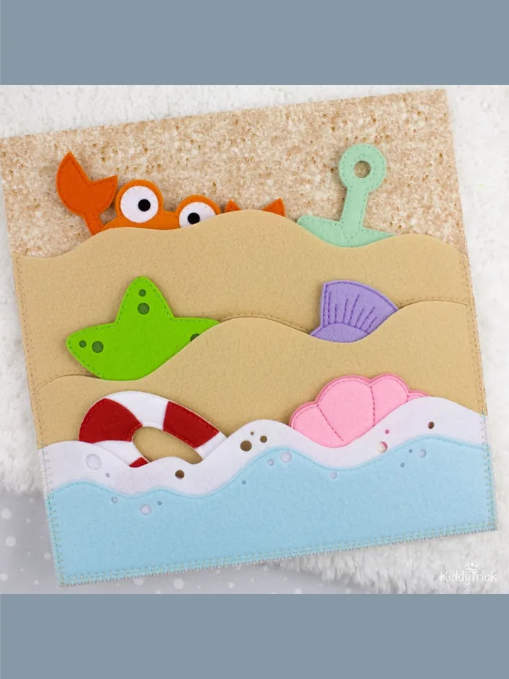 Beach - Felt Busy Book Page - Sewing Pattern