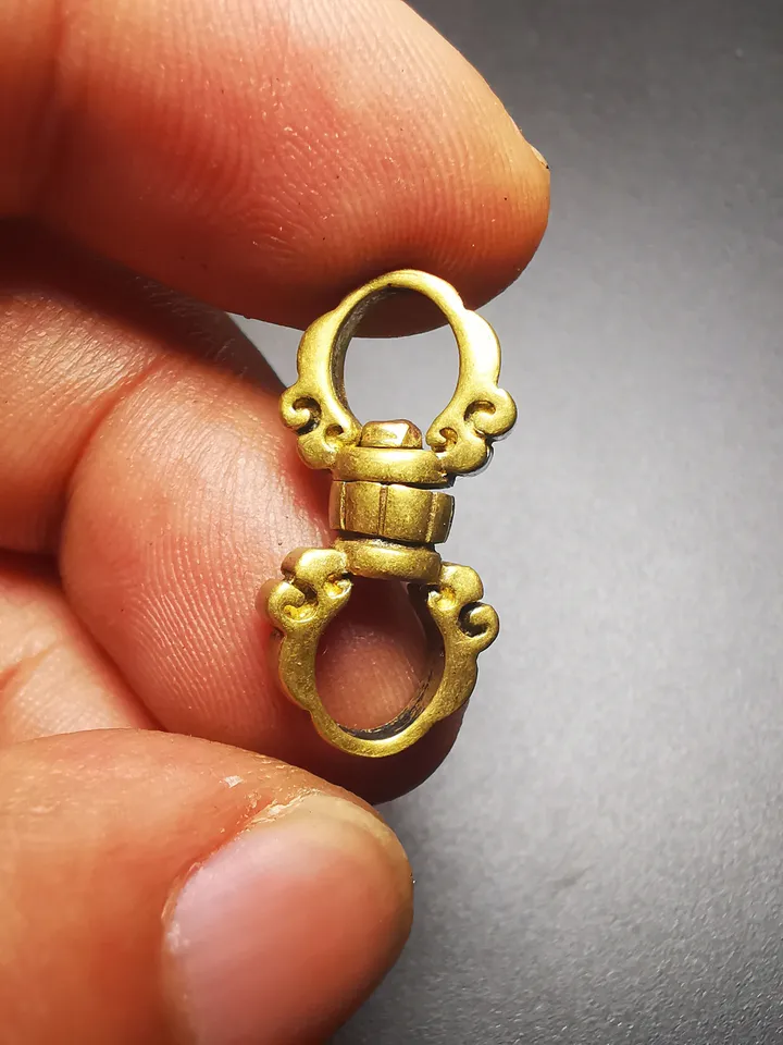 Gandhanra Handmade Mala Hanging Ring,Keychain Ring,Prayer Beads Accessories,Made of Brass